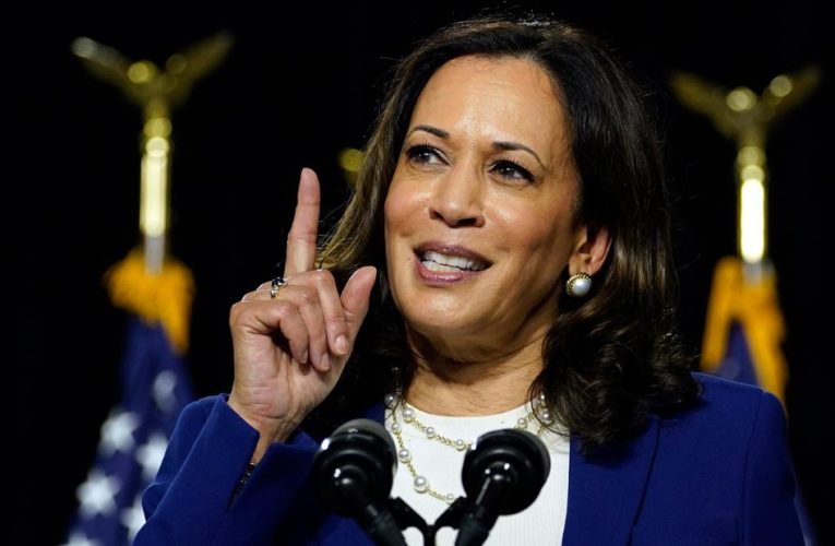 Kamala Harris says the President ran the prior administration’s economic expansion ‘into the ground’ in her first campaign event with Joe Biden