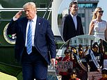 Birthday boy Donald Trump flies back to Washington and is greeted by fresh wave of protests 