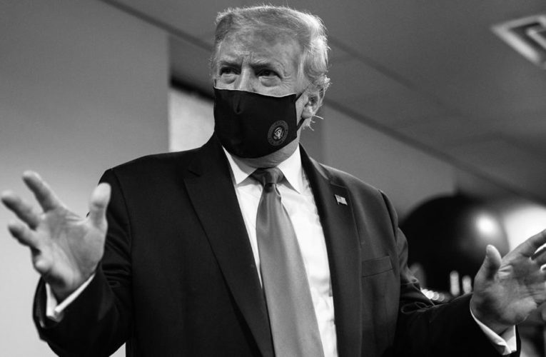 See video of Trump just hours after mask tweet