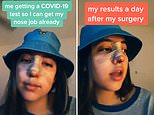 Teen reveals she tested POSITIVE for COVID-19 the day after getting a nose job