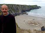 Sand artist who created giant masterpieces in Britain dies of heart attack while swimming in sea