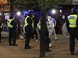 Riot police fend off barrage of bricks and bottles in battle to shut down illegal rave in London