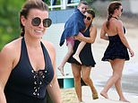 PIC EXC: Coleen Rooney looks stylish as she enjoys a day by the sea with her family