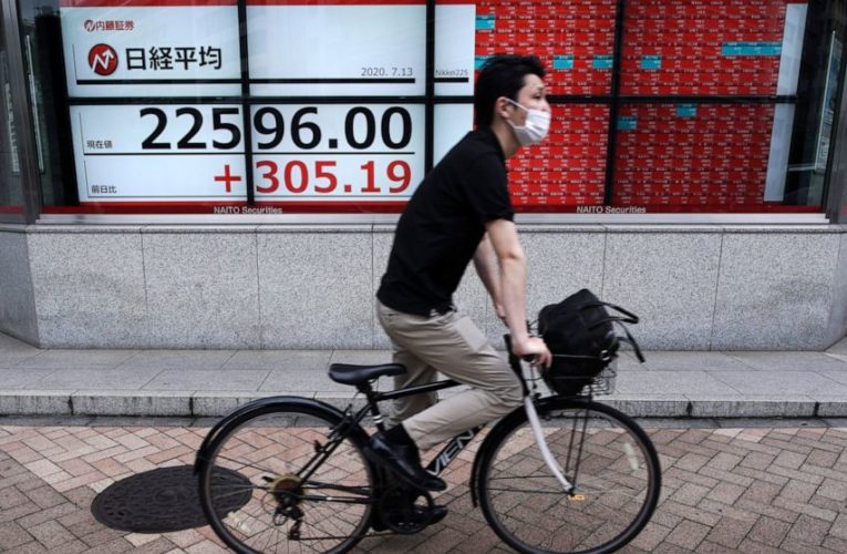 Asia shares drop on jitters over virus, China-US friction