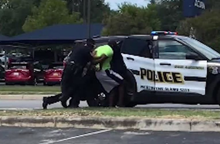 The man was stopped and detained by police in San Antonio, witnesses say, as officers searched for a suspect in a nearby domestic violence call