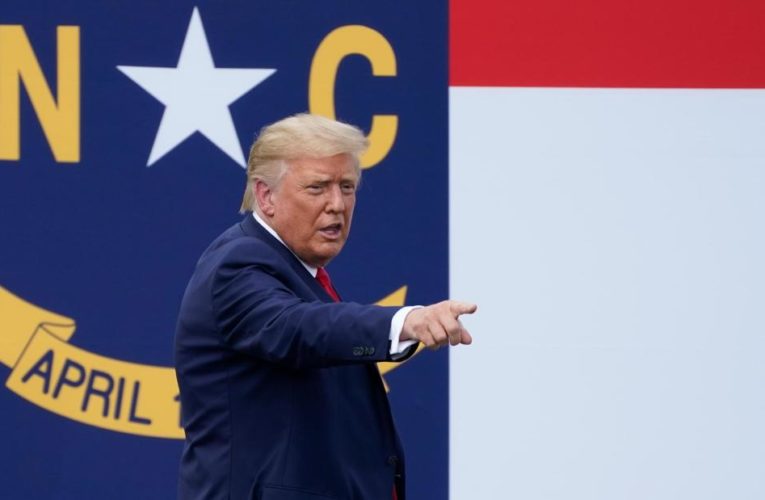 In his latest assault on the integrity of November’s vote, Trump denigrated mail-in voting and appeared to suggest North Carolinians should try to vote twice