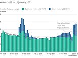 England and Wales recorded second deadliest week of pandemic in mid-January with 8,422 Covid victims