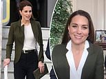 Duchess of Cambridge wears a green Smythe Blazer for the third time