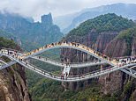 China’s ‘bendy’ glass bridge that’s so extraordinary some didn’t believe it was real 