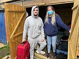 Family let homeless couple live in their garden SHED after they lost their jobs during the pandemic 