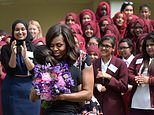 Michelle Obama talks ‘sisterhood and leadership’ with London schoolgirls she first met in 2009