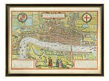 Elizabethan era map of London featuring Tower of London discovered in house clearance