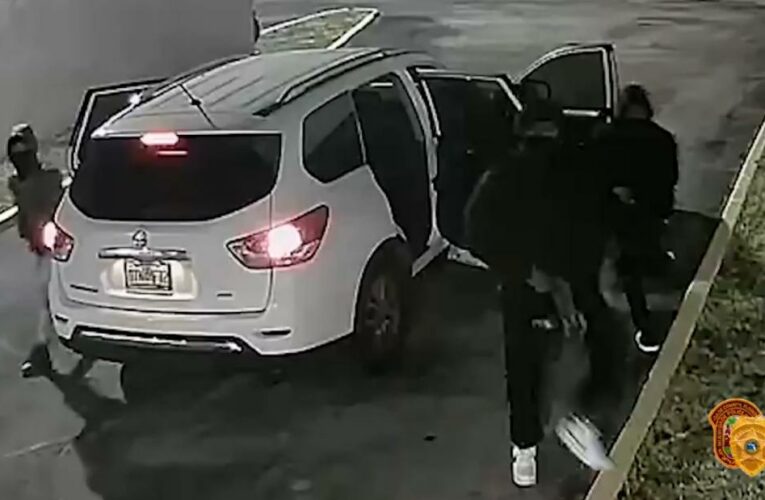 Police release video showing masked gunmen exiting SUV