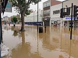 Shops flooded as burst pipe leaves Wood Green High Street submerged in water