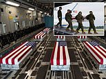 US Marines post photo of 11 flag-draped caskets carrying bodies of those killed in Kabul bombing