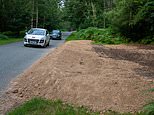 Queen builds 3ft MUD barriers along road leading to her house in Sandringham, removing free parking