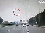 Dashcam footage captures the moment Romanian billionaire’s plane plunged into disused building