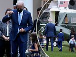 Biden plays with a yo-yo and invites children onto Air Force Two 