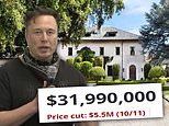 Elon Musk slashes price on Bay Area mansion by $5.5m to $32m after vowing to rid of possessions