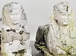 Pair of weather-beaten sphinx statues that were used as garden ornaments sell for £195,000