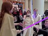 Star Wars cosplay couple go viral after ‘Luke Skywalker’ proposes during duel at New York Comic Con