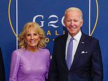 Jill Biden sits with Emmanuel Macron at G20 dinner