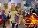 Moment terrified families flee Chuck-E-Cheese as Colorado wildfire rages outside