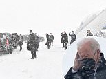 Biden boards Air Force One in the snow as Jen Psaki cancels press briefing