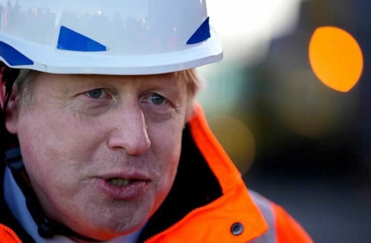 Boris Johnson tries to change subject from ‘partygate’ woes