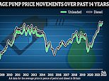 Petrol soars to new all-time record price of 148p a litre as diesel passes previous high 