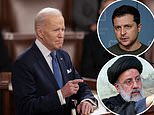 Biden confuses Ukraine and Iran during State of the Union as Kamala mouths correct word behind him