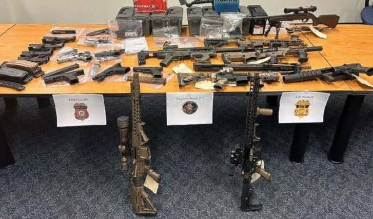 Virginia Beach man arrested after machine gun, illegal firearms found in his home, police say