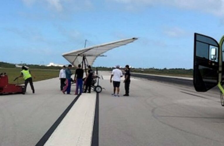 Cuban migrants land at Key West International Airport aboard a hang glider, deputies say